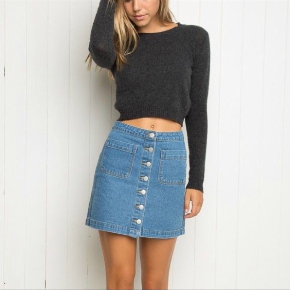 Button up jean skirt size small